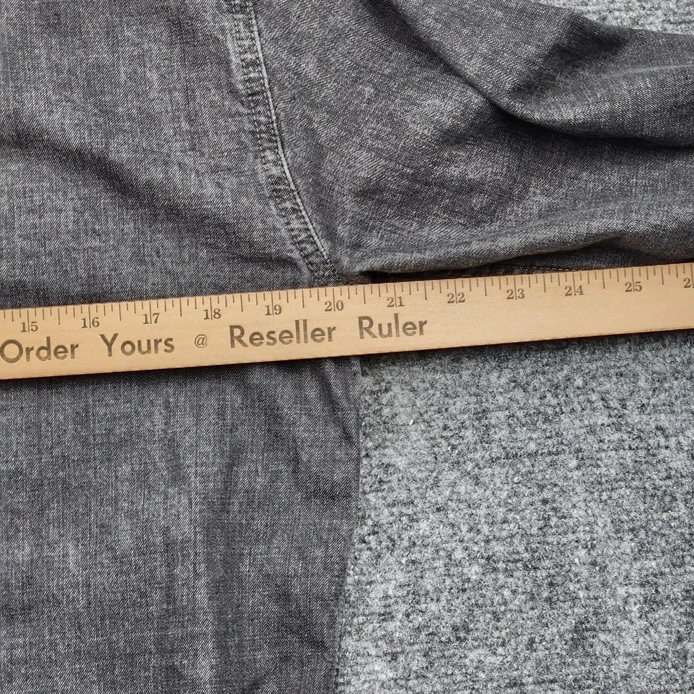 Levi's Western Shirt Mens Medium Black Denim Snap Front Long Sleeve Casual - Picture 6 of 9